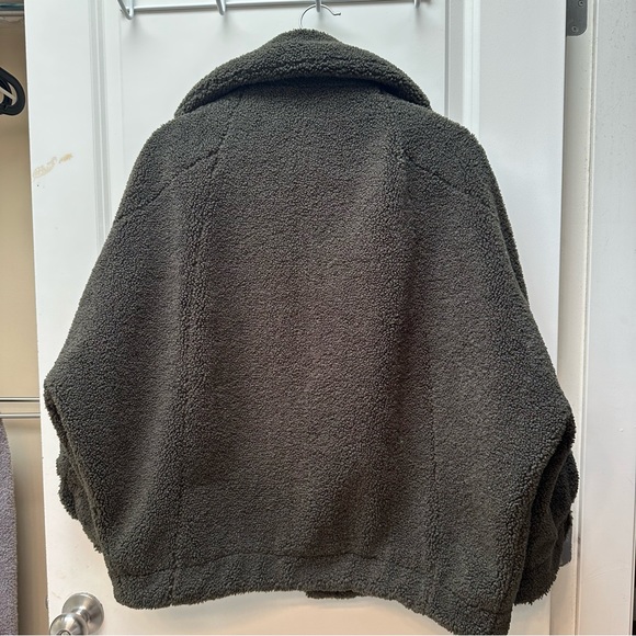 Zara Green Teddy Bear Coat - Picture 2 of 6